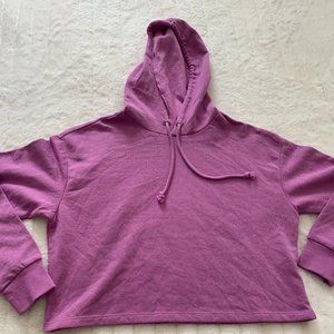 H&M Cropped Fleece Hoodie